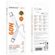 Дата кабель Borofone BX119 New Type-C to Type-C 60W (1m) (White) (230416) - изображение 7