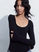Боді-футболка жіноча H&M 1203128001c33 2XL Чорна (1000000052663) - зображення 1