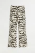 Брюки женские H&M 271058091 36 Бежевые с коричневым (2727000059989) - изображение 5