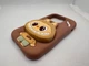 Детский резиновый чехол Labubu для Apple iPhone 14 Pro Max / 15 Pro Max с подставкой держателем Коричневый - изображение 4