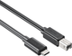 Kabel Unitek USB-C - USB-B 5 m Black (C14140ABK03-5M) - obraz 2