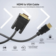 Kabel Unitek HDMI - VGA 2 m Black (V1185A01) - obraz 3