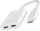 Adapter Belkin RockStar 2x USB-C Audio + Charge White (F7U081BTWH) - obraz 2