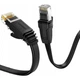 Плоский интернет кабель патч-корд Cat 6 UGREEN NW102 U/UTP Flat Ethernet Cable сетевой шнур RJ45 lan провод 15 метров черный (50180) - изображение 5