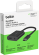 Adapter Belkin RockStar USB Type-C - mini-Jack 3.5 mm with PD 60W Black (NPA004BTBK) - obraz 5