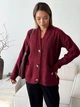 Кардиган с примесью шерсти вязаный женский ARTKNIT Casual Wool L-XL Бордовый (2251948409013) - изображение 2