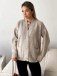 Кардиган с примесью шерсти вязаный женский ARTKNIT Casual Wool S-M Льняной (2251948419012) - изображение 2