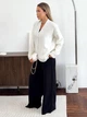 Кардиган с примесью шерсти вязаный женский ARTKNIT Casual Wool L-XL Молочный (2251948292011) - изображение 4
