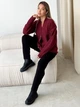 Кардиган с примесью шерсти вязаный женский ARTKNIT Casual Wool L-XL Бордовый (2251948409013) - изображение 6