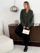 Кардиган с примесью шерсти вязаный женский ARTKNIT Casual Wool S-M Темно-зеленый (2251948295012) - изображение 4