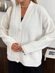 Кардиган с примесью шерсти вязаный женский ARTKNIT Casual Wool L-XL Молочный (2251948292011) - изображение 6