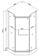 Душова кабіна з низьким піддоном Mixxus LINES SCT01-90x90x198-TR CHROME прозоре скло 6мм (MI6913) - зображення 6