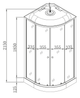 Бокс душовий без гідромасажу Mixxus STRONG SB02-90x90x215-FB SATIN з низьким піддоном (MI6886) - зображення 2