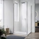 Душова кабіна без піддону Koer SR SC08-90x90x200-TR-01 прозоре скло Easy Clean 6мм, хром (KR5371) - зображення 5