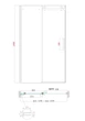 Дверь в нишу Koer SR SD01-120×200-TR-12 прозрачное стекло Easy Clean 8мм, матовое золото (KR5377) - изображение 7