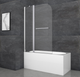 Шторки стеклянные на ванну Koer SR BS04-95x140-TR-01 прозрачное стекло 6мм, хром (KR5403) - изображение 9