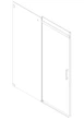 Дверь в нишу Koer SR SD02-140×200-TR-01 прозрачное стекло Easy Clean 8мм, хром (KR5383) - изображение 12