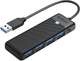 Hub USB Orico 4 x USB-A 3.0 5Gbps (PAPW4A-U3-015-BK-BP) - obraz 1