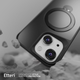 Etui plecki Etteri Matt Mag Ring do Apple iPhone 12 / 12 Pro 6.1 Black (GSM190641) - obraz 7