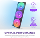 Wentylator NZXT F420 RGB Core Fan Single Frame Black (RF-U42HF-B1) - obraz 4