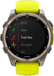 Smartwatch Garmin fenix 8 47mm Solar Sapphire Titanium with Amp Yellow and Graphite Silicone Band (010-02906-21) - obraz 8