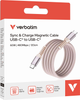 Кабель Verbatim Sync & Charge Magnetic 60W USB-C - USB-C 1.2 м Pink (0023942318538) - зображення 4