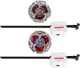 Набор Бейблейдов Оптимус и Мегатрон Hasbro Beyblade X Transformers Collab Optimus Prime 4-60P vs. Megatron 4-80B Разноцветный - изображение 2