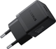 Ładowarka sieciowa Baseus Palm Fast Charger 1C 20W EU with Baseus Mini White Cable USB-C to USB-C 60W (20V/3A) 1 m Cluster Black (P10111602113-01) - obraz 1
