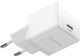 Ładowarka sieciowa Baseus Palm Fast Charger 1C 20W EU with Baseus Mini White Cable USB-C to USB-C 60W (20V/3A) 1 m Moon White (P10111602213-01) - obraz 2