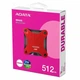 Внешний накопитель SSD ADATA SD620, 512GB, USB 3.2, 520Mbps, 460Mbps, Red - изображение 5