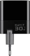 Ładowarka sieciowa Havit UCLE001 GaN 30W 2xUSB-A+USB-C (HV-UCLE001-BK) - obraz 5