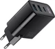 Ładowarka sieciowa Havit UCLE001 GaN 30W 2xUSB-A+USB-C (HV-UCLE001-BK) - obraz 1