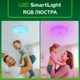 Люстра світлодіодна стельова RGB з динаміком, Bluetooth колонкою світильник Eurolamp LED Smart light 72W 3000K-6500K пульт керування ДУ - зображення 3