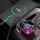FM-трансмиттер Hoco Bluetooth модулятор 2xUSB/Type-C PD20W+QC3.0 LED DFM01 black (Hoco_DFM01) - изображение 4