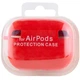 Силиконовый футляр с микрофиброй для наушников Airpods Pro Красный / Red - изображение 4