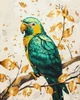 Картина по номерам Изумрудный попугайчик с красками металлик 40x50 BS54123 - изображение 1