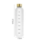 Пляшка для води Refill 1000 мл біла з золотистою кришкою - зображення 6