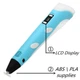 3Д ручка для рисования с LED дисплеем 3D Pen 2 Синяя - изображение 5