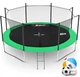 Батут Hop-Sport 14ft (427cm) зелений із внутрішньою сіткою - зображення 1