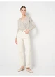 Боди лонгслив H&M XS Бежевый 1199877_паетки_01 - изображение 3