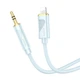 Кабель AUX Hoco UPA30, Lightning to Jack 3.5 mm, 1m, Blue - зображення 1