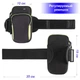 Спортивный чехол на руку BeCover BC0011 6.5" Black/Blue (705343) + органайзер для наушников - изображение 3