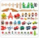 Дитяча залізниця з дерева EdWone, 110 деталей (Brio, Ikea, Playtive) E17P04 (електричний локомотив) - изображение 5