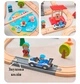 Дитяча іграшкова залізниця з дерева Iekool, 110 деталей, 100x95 (Brio, Ikea, Playtive) - зображення 2