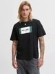 Футболка хлопковая длинная мужская Jack & Jones 12278508 S Black (5715726973280) - изображение 1