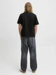 Футболка хлопковая длинная мужская Jack & Jones 12278508 S Black (5715726973280) - изображение 2