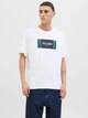 Футболка хлопковая длинная мужская Jack & Jones 12278508 M White (5715726973266) - изображение 1