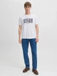 Футболка хлопковая длинная мужская Jack & Jones 12278523 XL White (5715726984545) - изображение 3