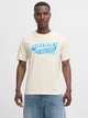 Футболка хлопковая длинная мужская Jack & Jones 12279535 M Antique White (5715724947795) - изображение 1