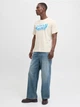 Футболка хлопковая длинная мужская Jack & Jones 12279535 M Antique White (5715724947795) - изображение 3
